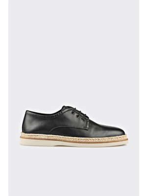 Elle Black Leather Men's Casual Shoes