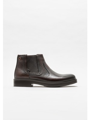 Elle Men's Brown Leather Casual Boots