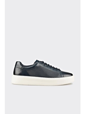 Elle Navy Leather Men's Casual Shoes