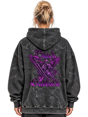 Sevbano Black Sabbath Rock Metal Müzik Grubu Baskılı Unisex Oversize Yıkamalı Hoodie Sweatshirt