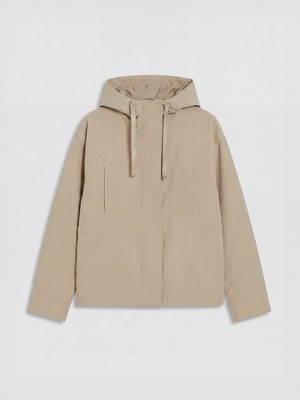 Lc Waikiki Yeni Sezon Bej Kapüşonlu Oversize Kadın Yağmurluk