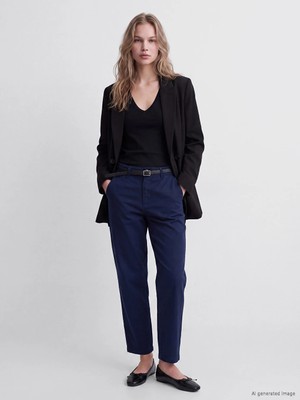 Lc Waikiki Yeni Sezon Lacivert Kemerli Carrot Fit Kadın Jean Pantolon