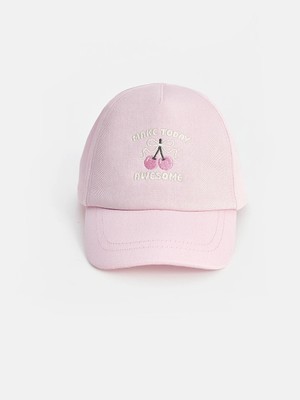 Lc Waikiki Yeni Sezon Pembe Kiraz Nakışlı Kız Bebek Kep Şapka