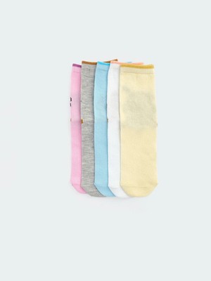 Lc Waikiki Yeni Sezon Pembe Kız Çocuk 5'li Paket Soket Çorap