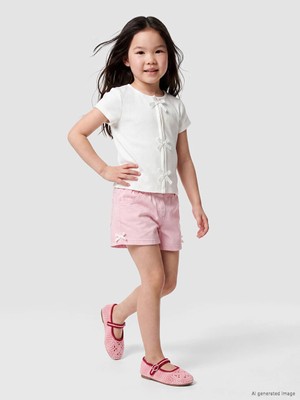 Lc Waikiki Yeni Sezon Pembe Kız Çocuk Gabardin Şort