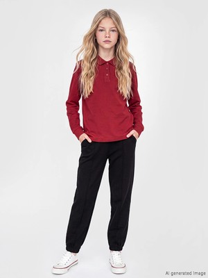 Lc Waikiki Yeni Sezon Siyah Kız Çocuk Jogger Eşofman Altı