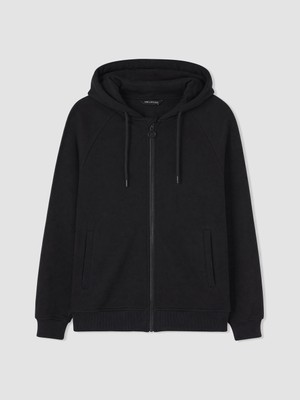 Lc Waikiki Yeni Sezon Siyah Kolları Çıtçıtlı Kadın Oversize Kalın Fermuarlı Sweatshirt