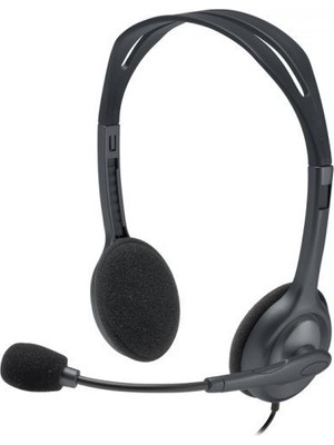 Gees Global Logıtech H111 981-000593 35MM Jac Çağrı Merkezi Ofis Toplantı Konuşmacı Tipi Microfonlu Kulakl