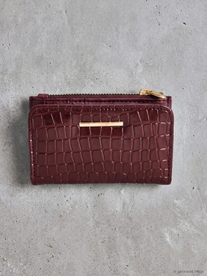 Lc Waikiki Yeni Sezon Bordo Kroko Desenli Kadın Cüzdan