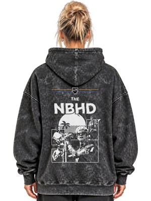 Sevbano The Neighbourhood Rock Metal Müzik Grubu Baskılı Unisex Oversize Yıkamalı Hoodie Sweatshirt