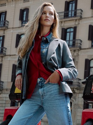 Lc Waikiki Yeni Sezon Gri Kruvaze Yaka Kadın Blazer Ceket