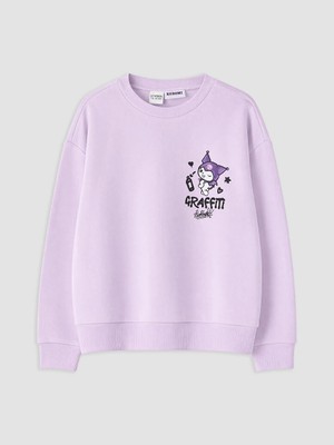 Lc Waikiki Yeni Sezon Lila Kuromi Baskılı Kız Çocuk Sweatshirt