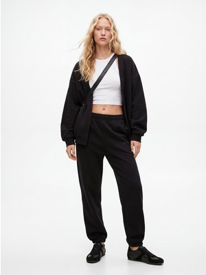 LTB Regular Fit Lastik Paça Basic Siyah Eşofman