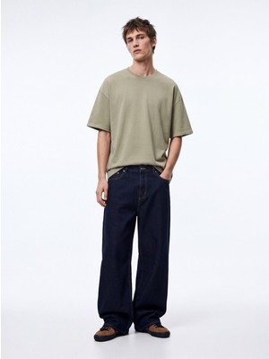 LTB Relaxed Fit Faded Fabric Basic Yeşil T-Shırt