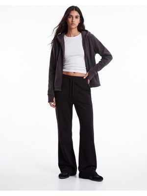 LTB Regular Fit Fermuarlı Polar Gri Sweatshırt