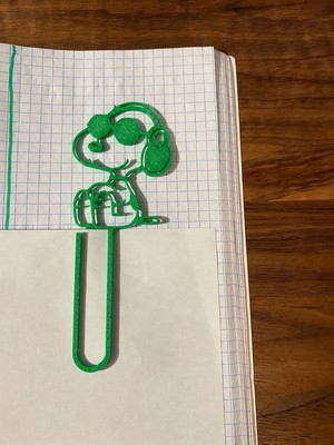 Dolozena 3D Baskı Gözlüklü Sevimli Köpek Figürlü Kitap Ayracı 4lü - - Yeşil