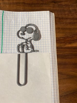 Dolozena 3D Baskı Gözlüklü Sevimli Köpek Figürlü Kitap Ayracı 4lü - - Gri