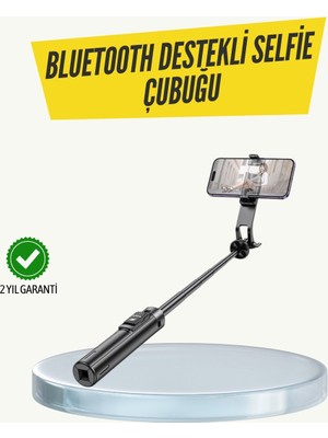 Ankaverse Bluetooth Selfie Çubuğu – Işıklı Katlanabilir Uzaktan Kumandalı