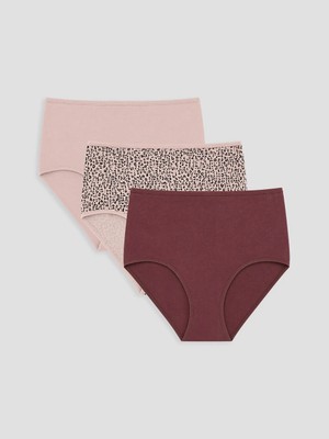 Lc Waikiki Yeni Sezon Kahverengi Leopar Desenli Klasik Külot 3'lü