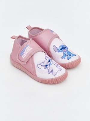 Lc Waikiki Yeni Sezon Pembe Lilo ve Stitch Baskılı Kız Bebek Panduf