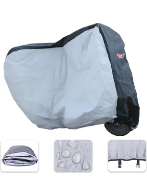 GP Kompozit Universal Küçük Boy Motosiklet Brandası Gri