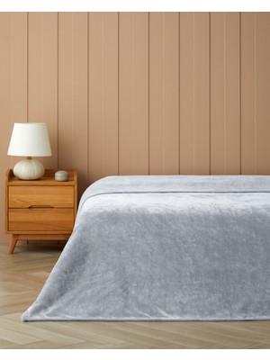 English Home Vena Supersoft Tek Kişilik Battaniye 150X200 cm Gümüş
