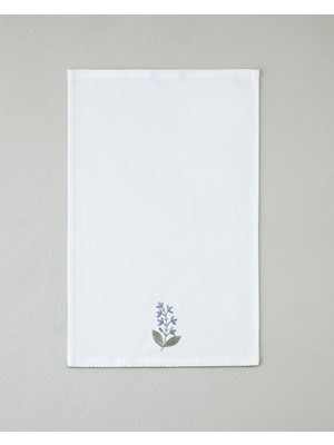 English Home Petalia Pamuk Polyester Nakışlı Kurulama Bezi 30X50 cm Mavi