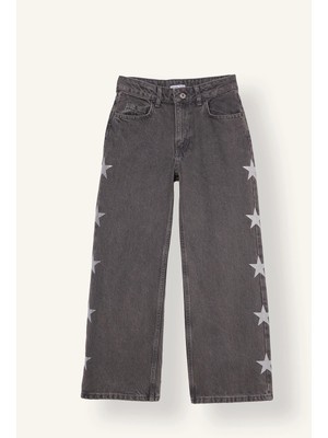 DeFacto Straight Fit Düz Kesim Jean Pantolon Kız Çocuk I5794A826WN