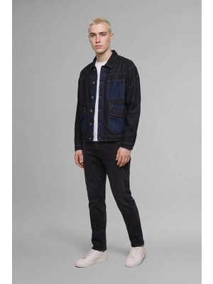 DeFacto %100 Pamuk Relaxed Fit Rahat Kalıp Pamuklu Jean Ceket I5797AX26AU