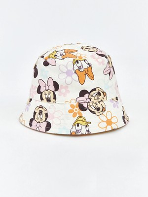 Lc Waikiki Yeni Sezon Ekru Minnie Mouse Baskılı Kız Bebek Bucket Şapka