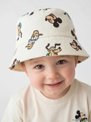 Lc Waikiki Yeni Sezon Bej Minnie Mouse Baskılı Erkek Bebek Bucket Şapka