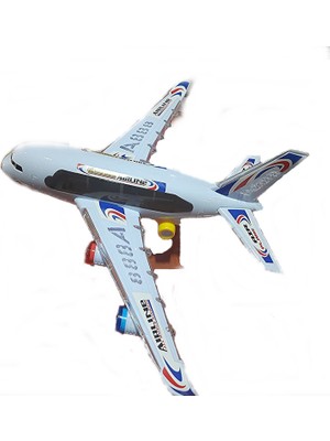 Vardem Oyuncak Vardem Air Bus A330 Büyük Boy Pilli Işıklı Müzikli Uçak 42 cm CNL-A330 Beyaz Renkli Eğlenceli Oyuncak
