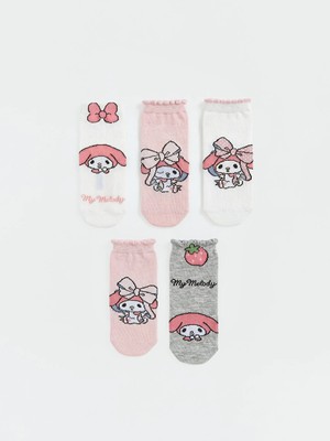 Lc Waikiki Yeni Sezon Ekru My Melody Desenli Kız Çocuk Patik Çorap 5'li