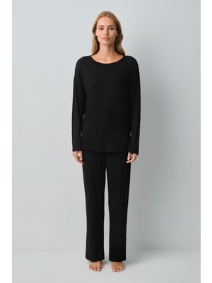 Suwen Comfort Geniş Yaka Pijama Takımı