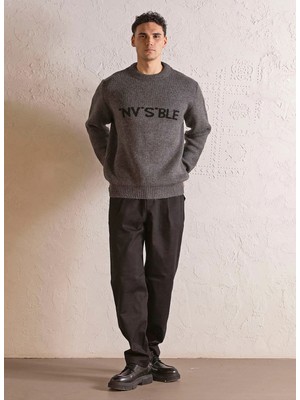 gmg firenze Gmg Fırenze Vizon Erkek Bisiklet Yaka Regular Fit Kazak GU25MFW04016