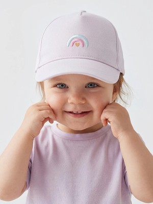 Lc Waikiki Yeni Sezon Lila Nakışlı Kız Bebek Kep Şapka