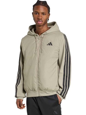 Adidas Essentials 3 Stripes In Hyb Erkek Bej Kapüşonlu Ceket