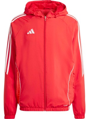 Adidas Tiro 24 Erkek Kırmızı Kapüşonlu Ceket