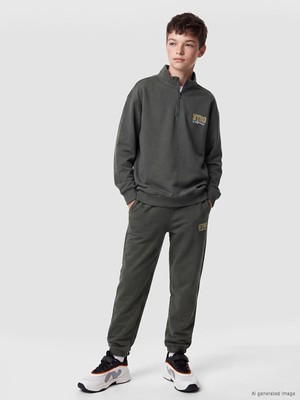 Lc Waikiki Yeni Sezon Yeşil New York Nakışlı Erkek Çocuk Jogger Eşofman Altı