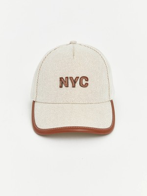 Lc Waikiki Yeni Sezon Bej Nyc Nakışlı Kadın Kep Şapka