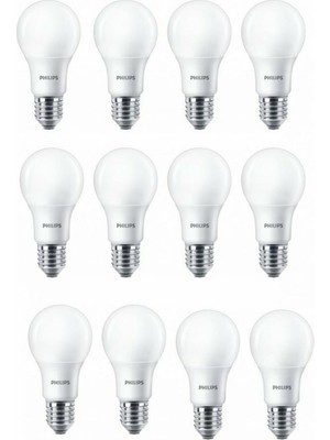 Philips E27 Essential Duy Tipi 13W - 100W 6500K Beyaz Işık LED Ampul 12'li Enerji Tasarruflu