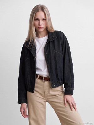 Lc Waikiki Yeni Sezon Indigo Oversize Kadın Jean Gömlek Ceket