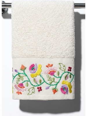 Minteks Yuki Nakışlı 50X90CM El ve Yüz Havlusu
