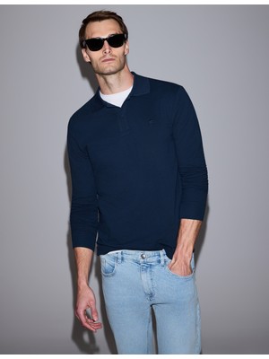 Pierre Cardin Lacivert Slim Fit Basic Sweatshirt 50333998 VR033