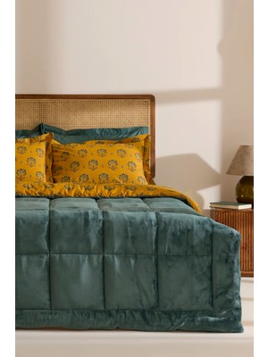 Karaca Home Harvest %100 Pamuk Welsoft Çift Kişilik Comfort Set Yeşil