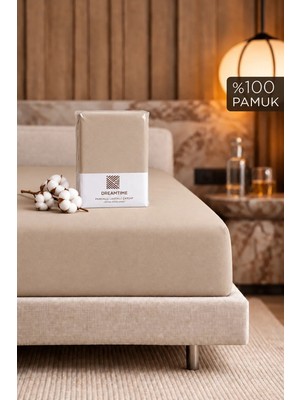 Dream Time %100 Pamuklu Penye Lastikli Çarşaf | Tek Kişilik - Çift Kişilik - Battal Boy | Organik Jersey Kumaş