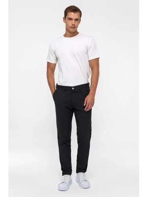 Süvari Siyah Slim Klasik Pantolon