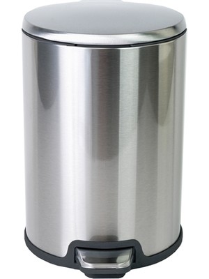 Primanova Cigo Paslanmaz Çelik 12 Litre Pedallı Çöp Kovası Krom Renkli Şık Tasarım
