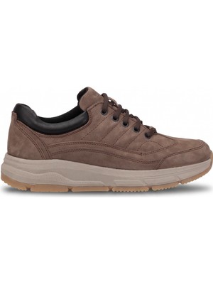 King Paolo L1399N Erkek Hakiki Nubuk Deri Memory Foam Klasik Sneaker Kum