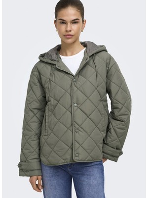 Only Yeşil Kadın Kapitone Mont 1536626418-0516 Tcx